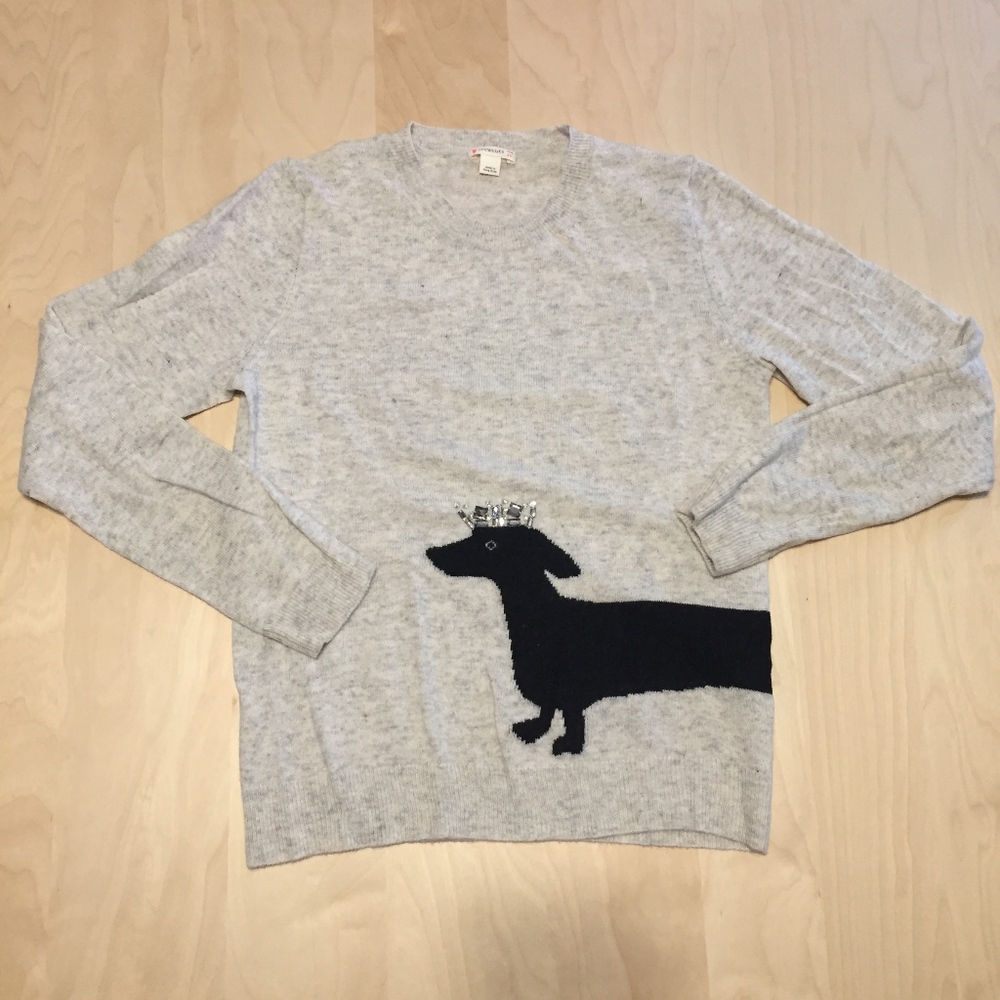 J. Crew Dachshund Crown Sweater